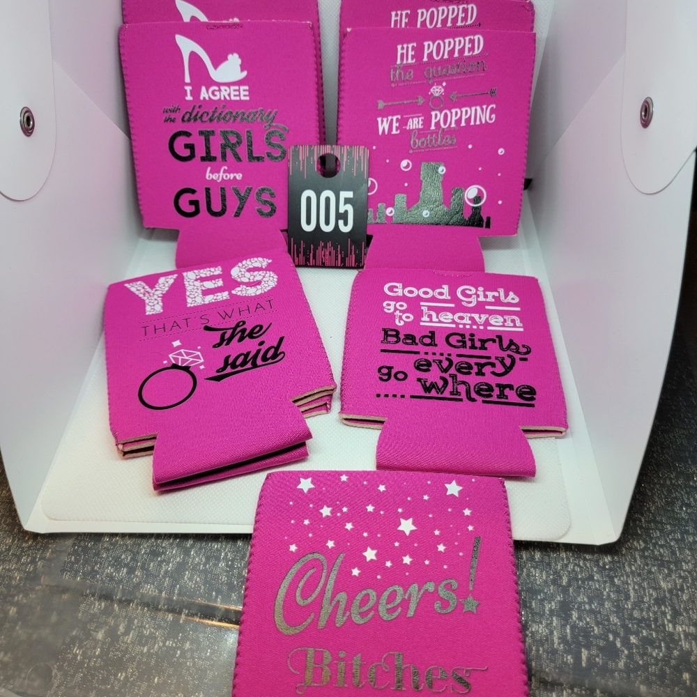 Set of 8  Bachelorette at Can Coolers